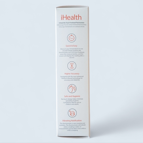 NIB iHealth infrared no touch forehead thermometer - Picture 3 of 3